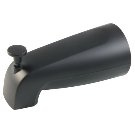 Kingston Brass 5-1/4" Zinc Tub Spout with Diverter, Matte Black K189A0